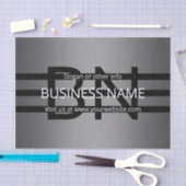 Moderne graue und horizontale schwarze Streifen Seidenpapier (Handwerk)