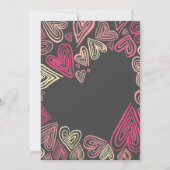 Moderne Graue und rosa Galentin Einladung (Rückseite)