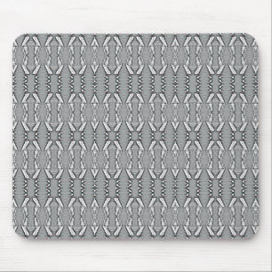Moderne graue und weiße Balkenmuster Mousepad