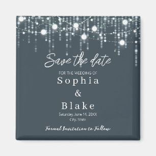 Moderne graue und weiße Hangleuchten Save the Date Magnet