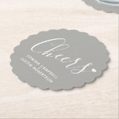 Moderne Graue und Weiße Herzensskripte-Untersetzer Untersetzer (angewinkelt)