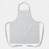 Moderne graue und weiße Streifen Muster elegant Schürze (Vorderseite)