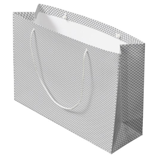 Moderne graue Weihnachts-Geschenkverpackung Große Geschenktüte (Rückseite Schrägansicht)