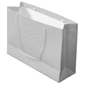 Moderne graue Weihnachts-Geschenkverpackung Große Geschenktüte (Vorderseite Schrägansicht)