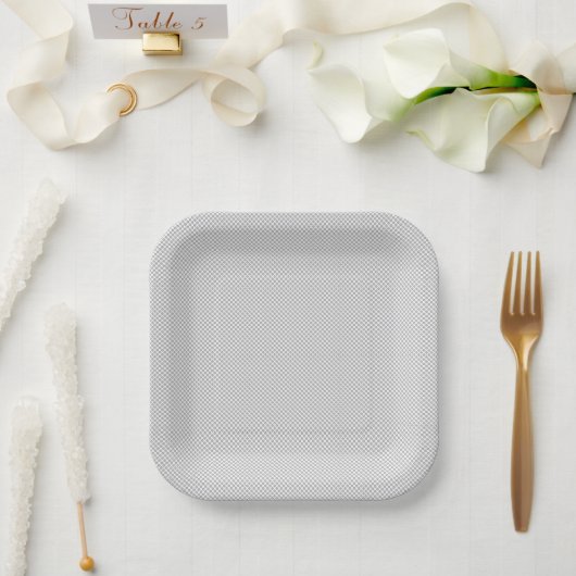 Moderne graue Weihnachts-Geschenkverpackung Pappteller (Hochzeit)