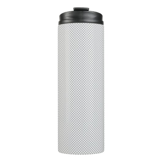 Moderne graue Weihnachts-Geschenkverpackung Thermosbecher (Vorderseite)