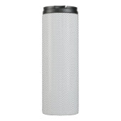 Moderne graue Weihnachts-Geschenkverpackung Thermosbecher (Rückseite)