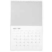 Moderne graue Weihnachtspapier-Geschenkverpackung Kalender (Mär 2027)