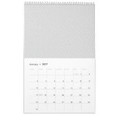 Moderne graue Weihnachtspapier-Geschenkverpackung Kalender (Jan 2027)