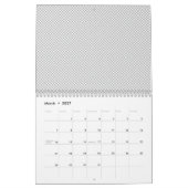 Moderne graue Weihnachtspapier-Geschenkverpackung Kalender (Mär 2027)