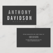 Moderne, graue weiße riesige Briefkarte Visitenkarte (Vorne/Hinten)