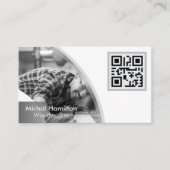 Moderne Graue Woodworker Business Card Visitenkarte (Vorderseite)