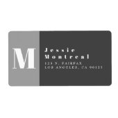 Moderne Graufarbblock-Rücksendeadresse (Vorne)