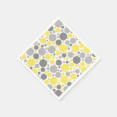 Moderne Graugelbe Blasen Serviette (Ecke)