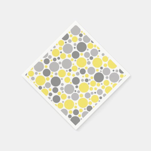 Moderne Graugelbe Blasen Serviette (Ecke)
