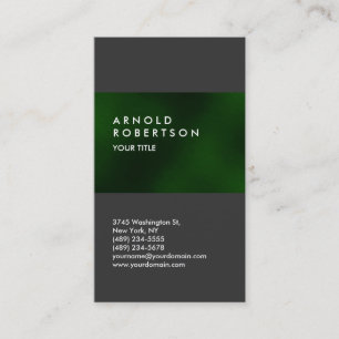 Moderne Graugrüne Trend Berufliche Visitenkarte