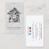 Moderne Graureinigung Visitenkarte (Vorne/Hinten)