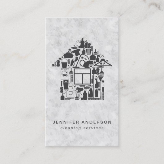 Moderne Graureinigung Visitenkarte (Vorderseite)