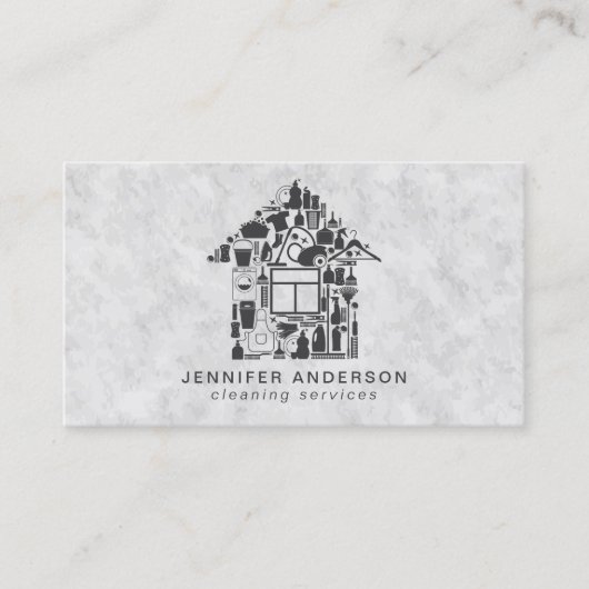 Moderne Graureinigung Visitenkarte (Vorderseite)