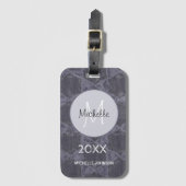 Moderne graurosa Kreise Geometrie Gepäckanhänger (Vorderseite Vertikal)