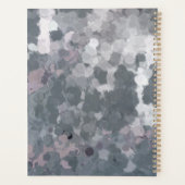 Moderne graurosa Zirkel Geometrisch personalisiere Planer (Rückseite)