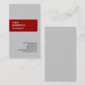 Moderne, graurote, attraktive und charmante Visite Visitenkarte (Vorne/Hinten)