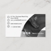 Moderne Grauskulpturenkarte Visitenkarte (Rückseite)