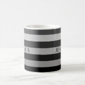 Moderne Graustreifen Mustername Kaffeetasse (Mittel)