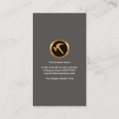 Moderne Graustufen-Gebäude-Dachkonstruktion Visitenkarte (Rückseite)