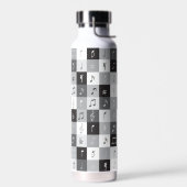 Moderne Graustufen-Musiknoten Trinkflasche (Links)