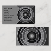 Moderne Graustufenfarbrad-Kunst Visitenkarte (Vorne/Hinten)
