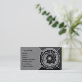 Moderne Graustufenfarbrad-Kunst Visitenkarte (Stehend Vorderseite)