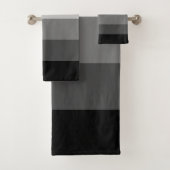 Moderne Graustufenmuster Badhandtuch Set (Insitu)