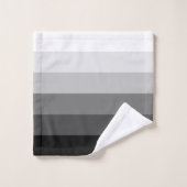 Moderne Graustufenmuster Badhandtuch Set (Waschlappen)