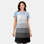 Moderne Graustufenmuster Schürze (Getragen)
