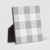 Moderne Grauton-Karomuster Fotoplatte (Vorderseite)