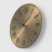 Moderne Gravur-Gold-Metallplatte Abstrakt Spiral Große Wanduhr (Winkel)