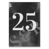 Moderne Gray Art Big Monogram Bold einfache Hochze Tischnummer (Vorderseite)