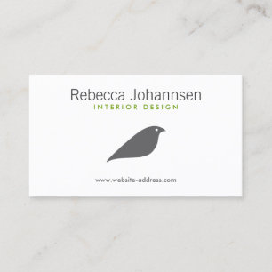 MODERNE GRAY BIRD Designer Business Card Visitenkarte