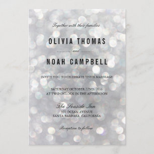Moderne Gray Blur Lights Elegante Einladung zur Ho