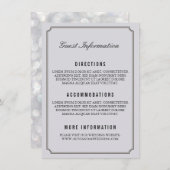 Moderne Gray Elegant Wedding Guest Information Car Begleitkarte (Vorne/Hinten)