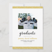 Moderne Gray Foto Graduation Party Einladung (Vorderseite)