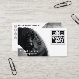 Moderne Gray Fotograf Business Card Visitenkarte