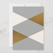 Moderne Gray & Gold Geometric Baby Dusche Einladung (Rückseite)