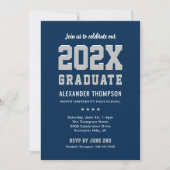 Moderne Gray Graduation Party 2023 Einladung (Vorderseite)