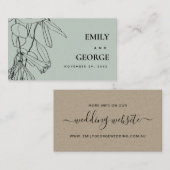 MODERNE GRAY LINE ZEICHNEND WEBSITE "FLORAL WEDING VISITENKARTE (Vorne/Hinten)