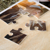 Moderne Gray Monogram 22 FotoCollage Puzzle (Seite)