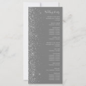 Moderne Gray Silver Glitzer Edge Wedding (Rückseite)
