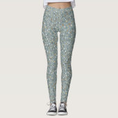Moderne Gray Terrazzo Muster Leggings (Vorderseite)