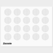 Moderne Gray Zigzag Round Stickers (Blatt)